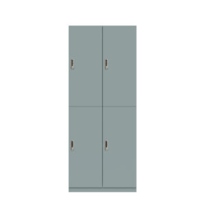 Lodge Pren | Mit 2 Abteilen mit je 2 Schließfächern übereinander mit jeweils einer Kleiderstange| Mit digitalem Zahlenkombinationsschloss | H 1970 x B 800 x T 500 mm