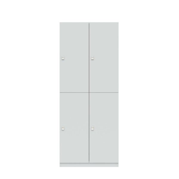 Lodge Pren | Mit 2 Abteilen mit je 2 Schließfächern übereinander mit jeweils einer Kleiderstange | Mit Zylinderschloss | H 1970 x B 800 x T 500 mm