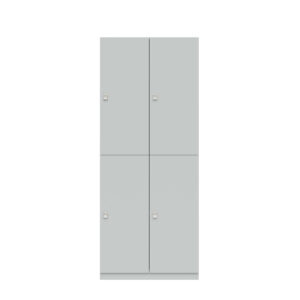 Lodge Pren | Mit 2 Abteilen mit je 2 Schließfächern übereinander mit jeweils einer Kleiderstange | Mit Zylinderschloss | H 1970 x B 800 x T 500 mm