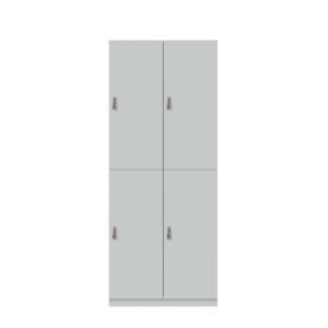 Lodge Pren | Mit 2 Abteilen mit je 2 Schließfächern übereinander mit jeweils einer Kleiderstange| Mit mechanischem M2 Zahlenkombinationsschloss | H 1970 x B 800 x T 500 mm