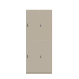 Lodge Pren | Mit 2 Abteilen mit je 2 Schließfächern übereinander mit jeweils einer Kleiderstange| Mit mechanischem M2 Zahlenkombinationsschloss | H 1970 x B 800 x T 500 mm