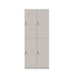 Lodge Pren | Mit 2 Abteilen mit je 2 Schließfächern übereinander mit jeweils einer Kleiderstange| Mit mechanischem M2 Zahlenkombinationsschloss | H 1970 x B 800 x T 500 mm