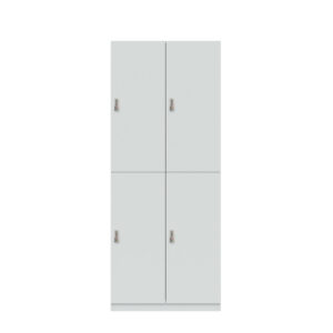 Lodge Pren | Mit 2 Abteilen mit je 2 Schließfächern übereinander mit jeweils einer Kleiderstange| Mit mechanischem M3 Zahlenkombinationsschloss | H 1970 x B 800 x T 500 mm