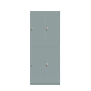 Lodge Pren | Mit 2 Abteilen mit je 2 Schließfächern übereinander mit jeweils einer Kleiderstange| Mit mechanischem M3 Zahlenkombinationsschloss | H 1970 x B 800 x T 500 mm