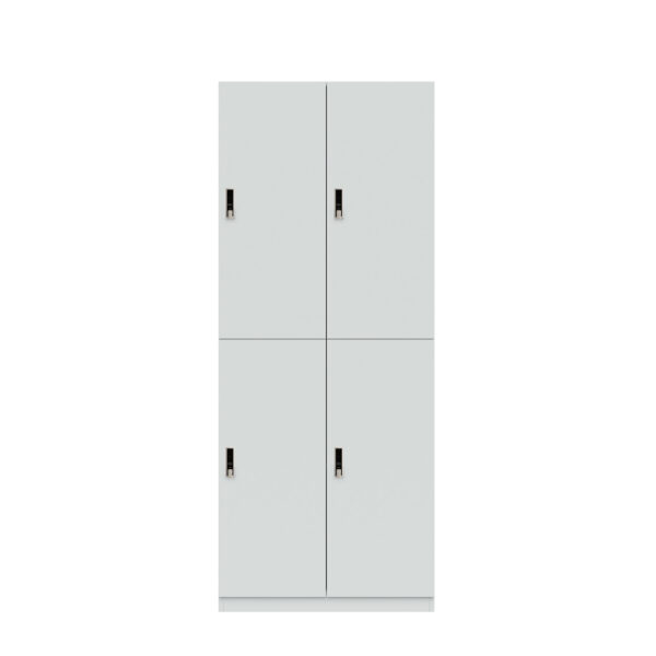 Lodge Pren | Mit 2 Abteilen mit je 2 Schließfächern übereinander mit jeweils einer Kleiderstange| Mit RFID Schloss | H 1970 x B 800 x T 500 mm