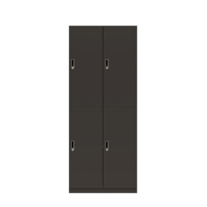 Lodge Pren | Mit 2 Abteilen mit je 2 Schließfächern übereinander mit jeweils einer Kleiderstange| Mit RFID Schloss | H 1970 x B 800 x T 500 mm