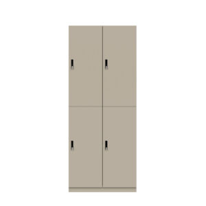 Lodge Pren | Mit 2 Abteilen mit je 2 Schließfächern übereinander mit jeweils einer Kleiderstange| Mit RFID Schloss | H 1970 x B 800 x T 500 mm