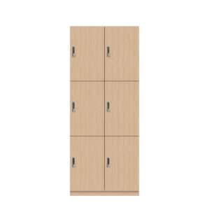 Lodge Pren | Mit 2 Abteilen mit je 3 Schließfächern übereinander | Mit digitalem Zahlenkombinationsschloss| H 1970 x B 800 x T 500 mm