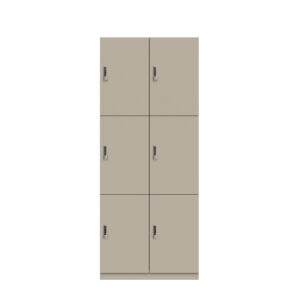 Lodge Pren | Mit 2 Abteilen mit je 3 Schließfächern übereinander | Mit digitalem Zahlenkombinationsschloss| H 1970 x B 800 x T 500 mm