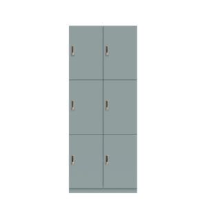 Lodge Pren | Mit 2 Abteilen mit je 3 Schließfächern übereinander | Mit digitalem Zahlenkombinationsschloss| H 1970 x B 800 x T 500 mm
