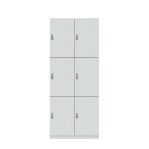 Lodge Pren | Mit 2 Abteilen mit je 3 Schließfächern übereinander | Mit mechanischem M2 Zahlenkombinationsschloss | H 1970 x B 800 x T 500 mm