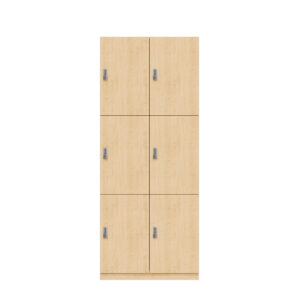Lodge Pren | Mit 2 Abteilen mit je 3 Schließfächern übereinander | Mit mechanischem M2 Zahlenkombinationsschloss | H 1970 x B 800 x T 500 mm