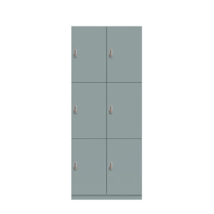 Lodge Pren | Mit 2 Abteilen mit je 3 Schließfächern übereinander | Mit mechanischem M2 Zahlenkombinationsschloss | H 1970 x B 800 x T 500 mm