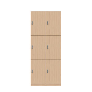 Lodge Pren | Mit 2 Abteilen mit je 3 Schließfächern übereinander | Mit mechanischem M3 Zahlenkombinationsschloss | H 1970 x B 800 x T 500 mm