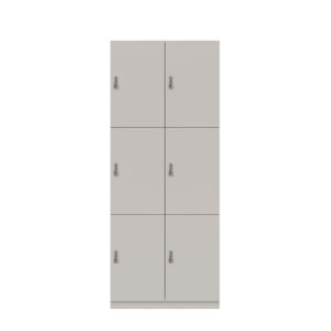Lodge Pren | Mit 2 Abteilen mit je 3 Schließfächern übereinander | Mit mechanischem M3 Zahlenkombinationsschloss | H 1970 x B 800 x T 500 mm