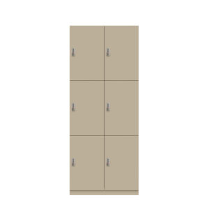 Lodge Pren | Mit 2 Abteilen mit je 3 Schließfächern übereinander | Mit mechanischem M3 Zahlenkombinationsschloss | H 1970 x B 800 x T 500 mm