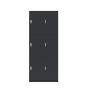 Lodge Pren | Mit 2 Abteilen mit je 3 Schließfächern übereinander | Mit mechanischem M3 Zahlenkombinationsschloss | H 1970 x B 800 x T 500 mm
