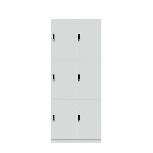 Lodge Pren | Mit 2 Abteilen mit je 3 Schließfächern übereinander | Mit RFID Schloss | H 1970 x B 800 x T 500 mm