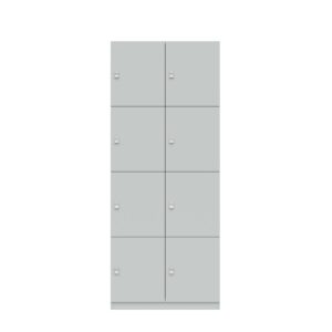 Schließfachschrank Pren | mit 2 Abteilen mit je 4 Fächern übereinander| H 1970 x B 800 x T 500mm