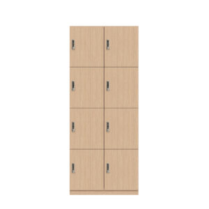 Lodge Pren | Mit 2 Abteilen mit je 4 Schließfächern übereinander | Mit digitalem Zahlenkombinationsschloss| H 1970 x B 800 x T 500 mm