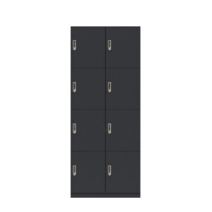 Lodge Pren | Mit 2 Abteilen mit je 4 Schließfächern übereinander | Mit digitalem Zahlenkombinationsschloss| H 1970 x B 800 x T 500 mm