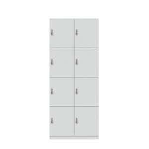 Lodge Pren | Mit 2 Abteilen mit je 4 Schließfächern übereinander | Mit mechanischem M2 Zahlenkombinationsschloss | H 1970 x B 800 x T 500 mm