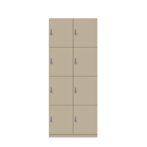 Lodge Pren | Mit 2 Abteilen mit je 4 Schließfächern übereinander | Mit mechanischem M2 Zahlenkombinationsschloss | H 1970 x B 800 x T 500 mm
