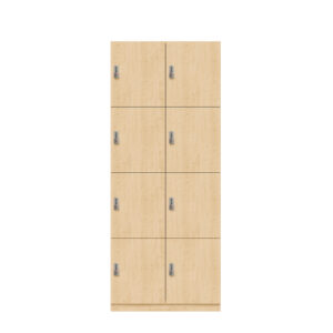 Lodge Pren | Mit 2 Abteilen mit je 4 Schließfächern übereinander | Mit mechanischem M3 Zahlenkombinationsschloss | H 1970 x B 800 x T 500 mm