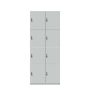 Lodge Pren | Mit 2 Abteilen mit je 4 Schließfächern übereinander | Mit mechanischem M3 Zahlenkombinationsschloss | H 1970 x B 800 x T 500 mm