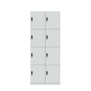 Lodge Pren | Mit 2 Abteilen mit je 4 Schließfächern übereinander | Mit RFID Schloss | H 1970 x B 800 x T 500 mm