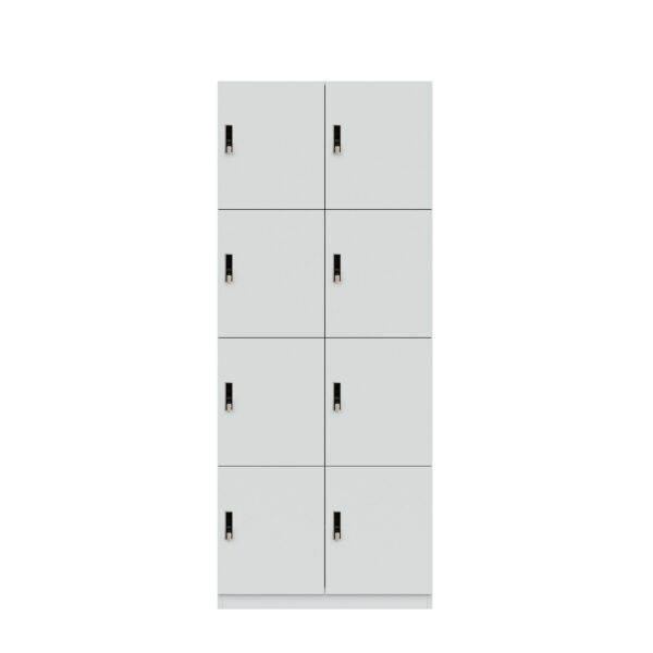 Lodge Pren | Mit 2 Abteilen mit je 4 Schließfächern übereinander | Mit RFID Schloss | H 1970 x B 800 x T 500 mm