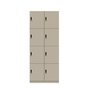 Lodge Pren | Mit 2 Abteilen mit je 4 Schließfächern übereinander | Mit RFID Schloss | H 1970 x B 800 x T 500 mm