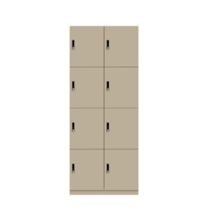 Lodge Pren | Mit 2 Abteilen mit je 4 Schließfächern übereinander | Mit RFID Schloss | H 1970 x B 800 x T 500 mm