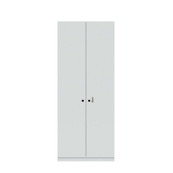 Kleiderschrank Pren | Mit Kleiderstange, 1 Hutboden und 1 Schuhfach | Mit mechanischem Zahlenkombinationsschloss | H 1970 x B 800 x T 500 mm