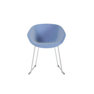 2er Set | Besucherstuhl STAY | Gepolsterter Sitz | Gestell schwarz | Kufengestell