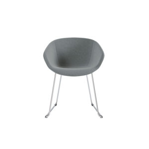 2er Set | Besucherstuhl STAY | Gepolsterter Sitz | Gestell schwarz | Kufengestell