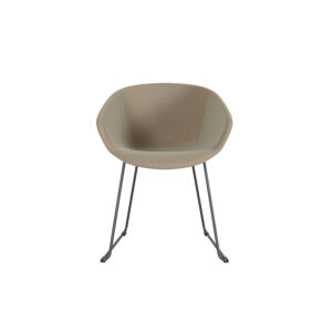 2er Set | Besucherstuhl STAY | Gepolsterter Sitz | Gestell verchromt | Kufengestell