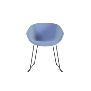 2er Set | Besucherstuhl STAY | Gepolsterter Sitz | Gestell verchromt | Kufengestell