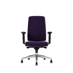 Bürodrehstuhl Stone | Tiefenverstellbarer Sitz | Mit Armlehnen | Aluminiumfußkreuz