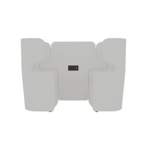 Raum in Raum Lösung Vivo | Zweisitzer | Hohe Rückenlehne | 2 Steckdosen und 2 USB Anschlüsse