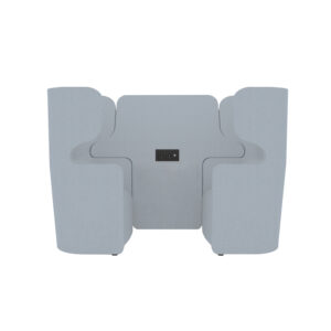 Raum in Raum Lösung Vivo | Zweisitzer | Hohe Rückenlehne | 2 Steckdosen und 2 USB Anschlüsse