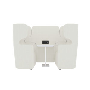 Raum in Raum Lösung Vivo | Zweisitzer | Mit weißem Anstelltisch | Hohe Rückenlehne