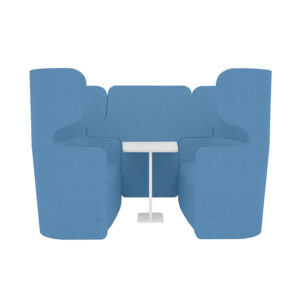 Raum in Raum Lösung Vivo | Viersitzer | Mit weißem Anstelltisch | Hohe Rückenlehne