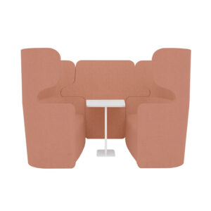 Raum in Raum Lösung Vivo | Viersitzer | Mit weißem Anstelltisch | Hohe Rückenlehne