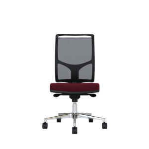 Bürodrehstuhl Zed | Schwarzes Kunststoff | Ohne Armlehnen | Fußkreuz aus Aluminium