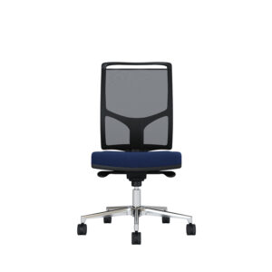 Bürodrehstuhl Zed | Schwarzes Kunststoff | Ohne Armlehnen | Fußkreuz aus Aluminium