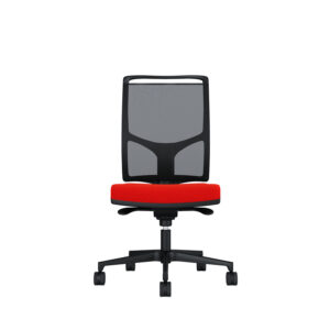 Bürodrehstuhl Zed | Schwarzes Kunststoff | Ohne Armlehnen | Fußkreuz aus Kunststoff