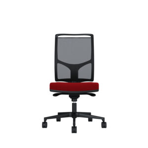 Bürodrehstuhl Zed | Schwarzes Kunststoff | Ohne Armlehnen | Fußkreuz aus Kunststoff