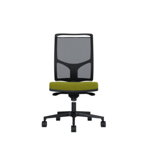 Bürodrehstuhl Zed | Schwarzes Kunststoff | Ohne Armlehnen | Fußkreuz aus Kunststoff