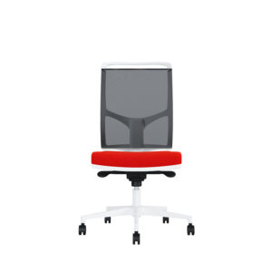 Bürodrehstuhl Zed | Weißes Kunststoff | Ohne Armlehnen | Fußkreuz aus Kunststoff